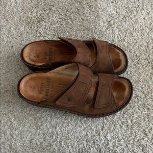 Finn Comfort Mumbai brown Leather Sandals EU Size 38 US Size 7 -‎ 7.5